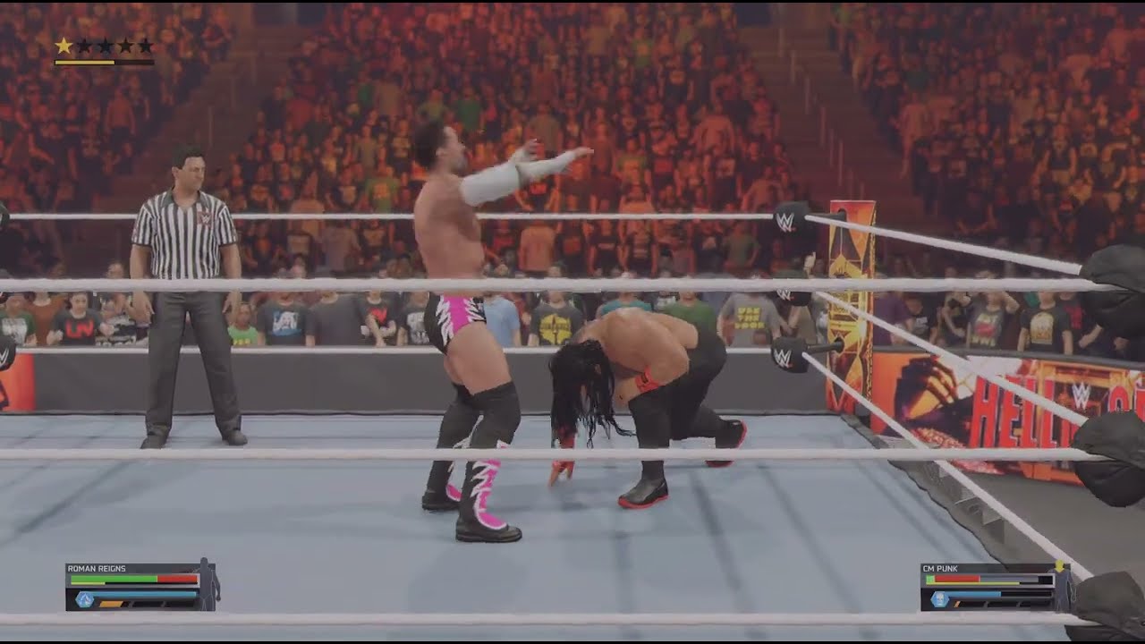 WWE 2K25 CM Punk vs Roman Reigns Full Match 