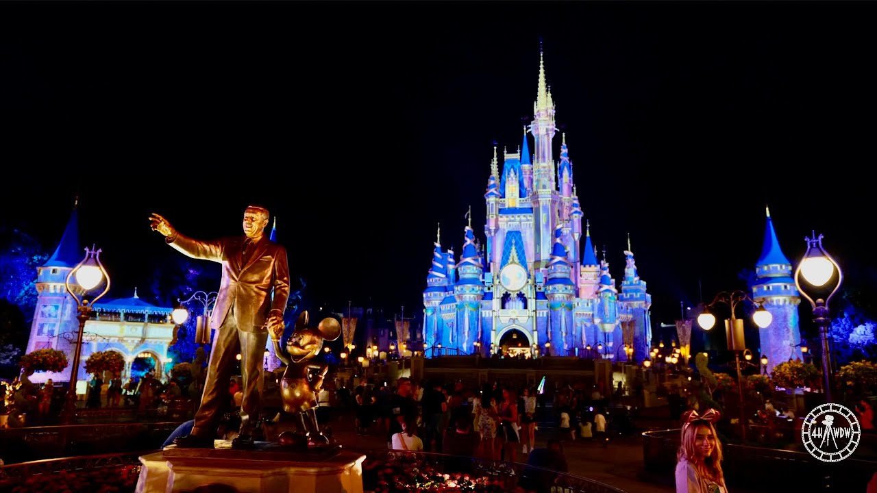 Magic Kingdom 2021 Night Walkthrough Experience in 4K | Walt Disney World 50th Anniversary Florida