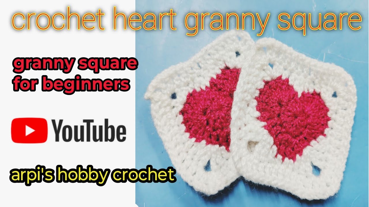 Crochet heart granny square ❤️❤️|| heart granny square tutorial 😍#crochet #beginners #knitting 