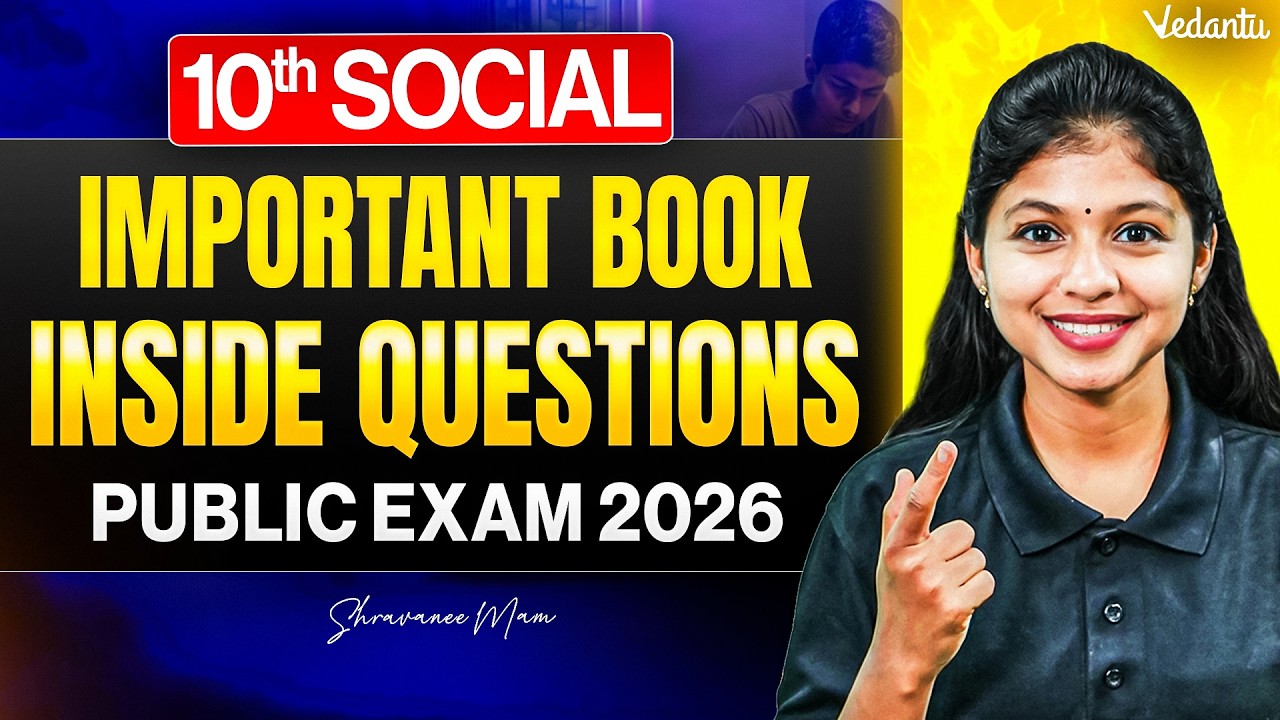 10th Social Important Book inside Questions | Public Exam 2026 | Shravanee Ma'am