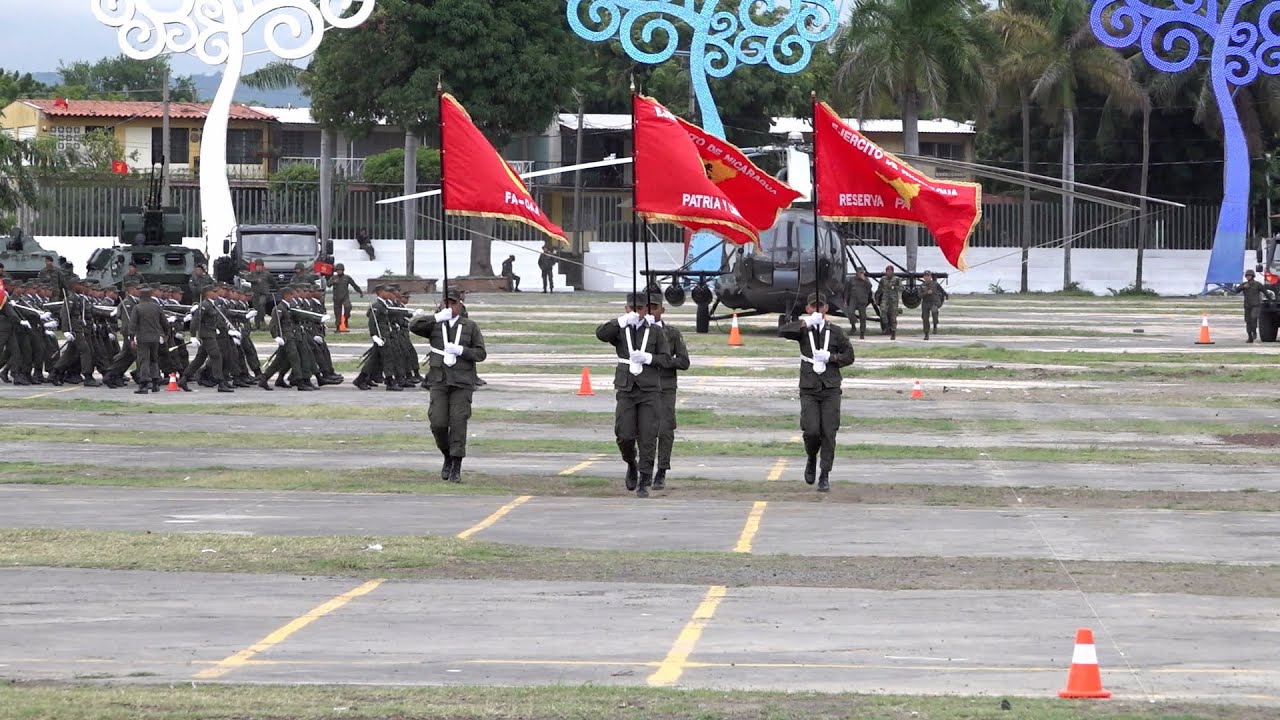 Ejército de Nicaragua realiza prácticas del acto central y desfile de su 46 aniversario