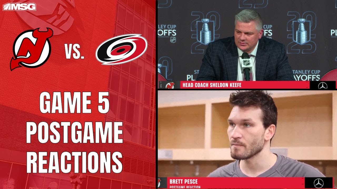 Head Coach Sheldon Keefe & NJ Devils React To Game 5 Elimination Loss | New Jersey Devils