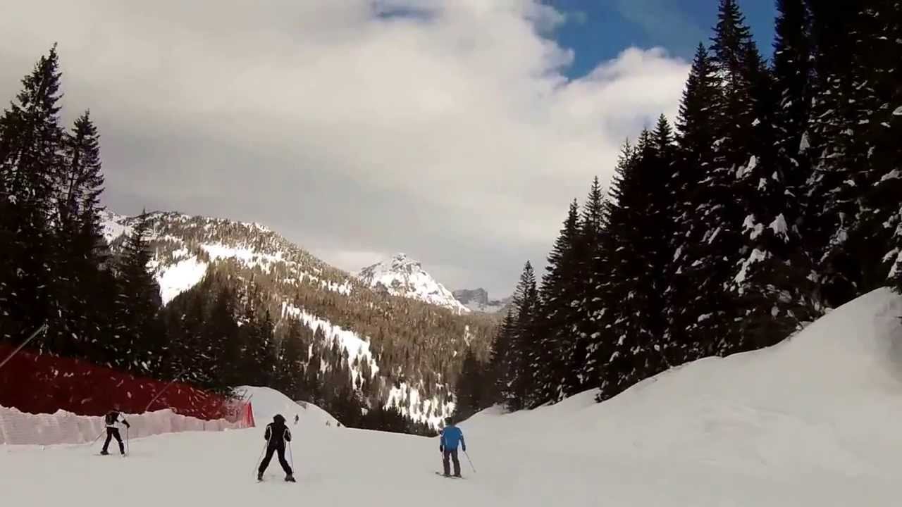 La pista Lendina a Pecol di Zoldo Alto il 16 febbraio 2014