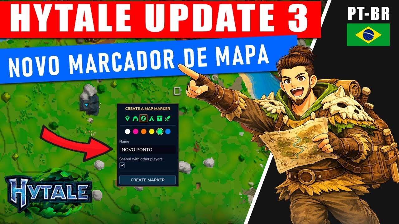 UPDATE 3 do HYTALE CHEGOU! Marcadores no MAPA, NECROMANCIA E +!  