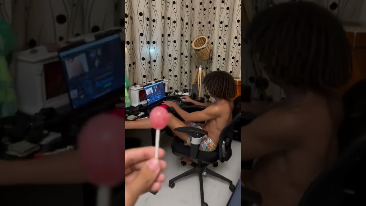 لحسته المصاصه 😂😂 بعد الكلب