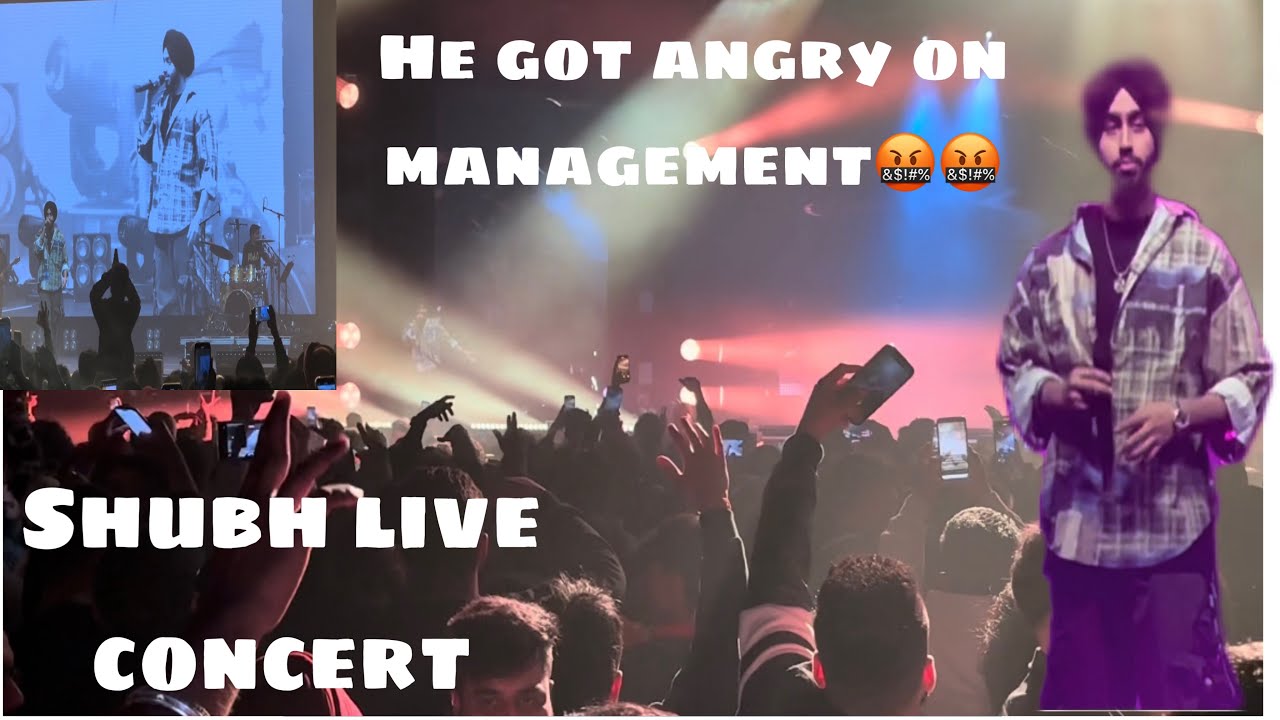 Shubh Auckland Tour| Live concert| Amazing crowd energy🤯🤩He got angry on technical issues😡| #viral
