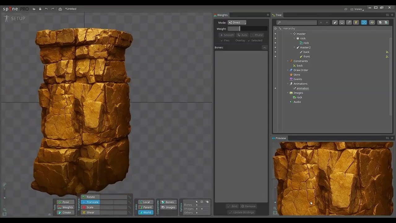 “Simple Rock Rig & Animation | Easy Method for Beginners”