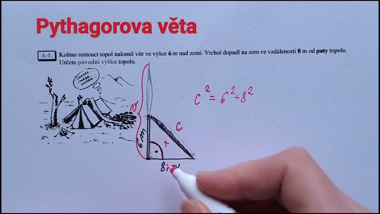 Pythagorova věta - slovní úlohy 1