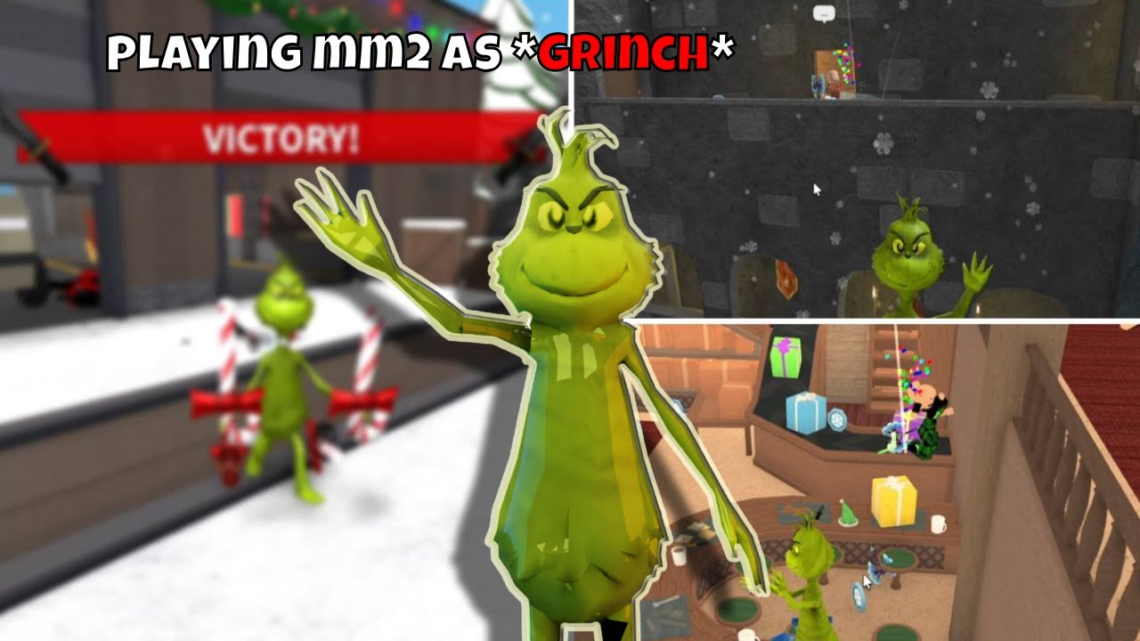 MM2 TRICKSHOTS-WINS AS GRINCH (Murder Mystery 2)