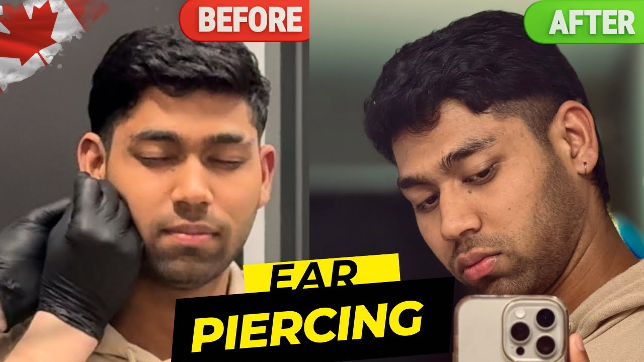 Ear piercing First time Experience in Canada | Cost| gun vs needle piercing | International student