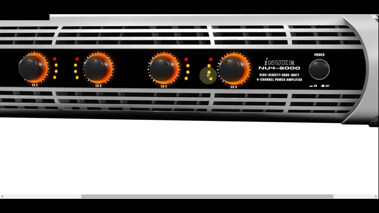 Behringer iNUKE NU4 6000 Ultra Lightweight, High Density, 6000 Watt 4 Channel Power Amplifier