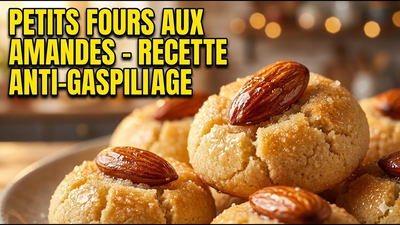 ♻️ Petits Fours aux Amandes – Recette Anti-Gaspillage (3 Ingrédients) ♻️
