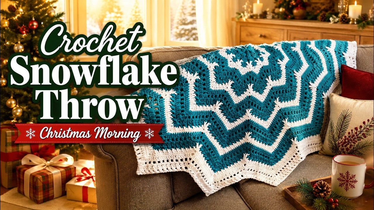 Crochet Snowflake Star Throw