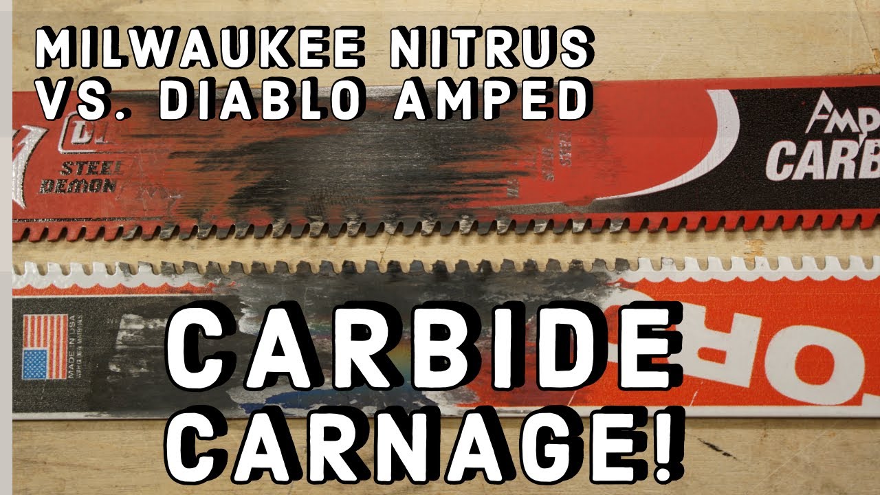 Milwaukee Nitrus vs Diablo Amped Reciprocating Blade Head-To-Head Test