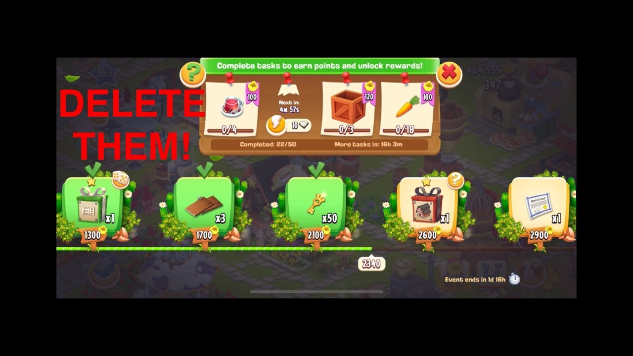 Deleting Tasks Doesn’t Count?! Hay Day Multitask Event Part 2