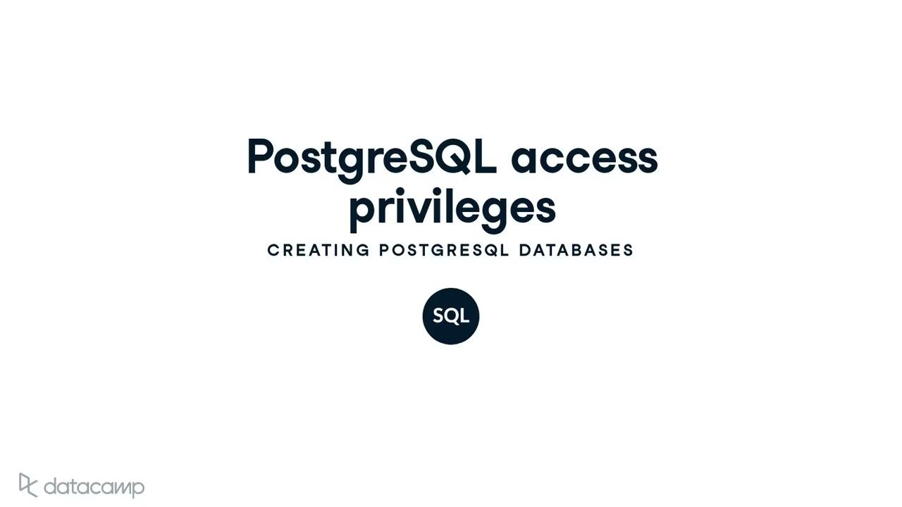PostgreSQL Access Privileges | PostgreSQL