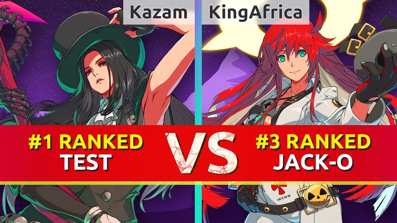 GGST ▰ Kazam (#1 Ranked Testament) vs KingAfrica (#3 Ranked Jack-O). High Level Gameplay