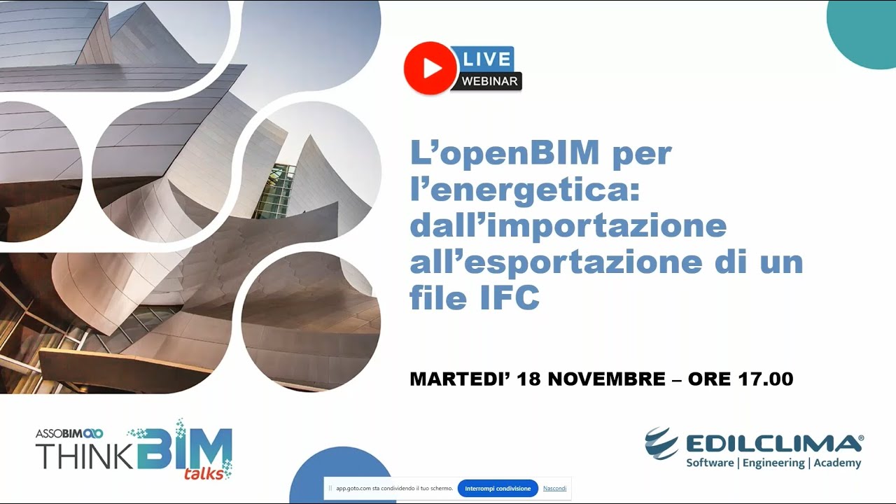 L'OpenBIM per l'energetica  dall'importazione all'esportazione di un file IFC