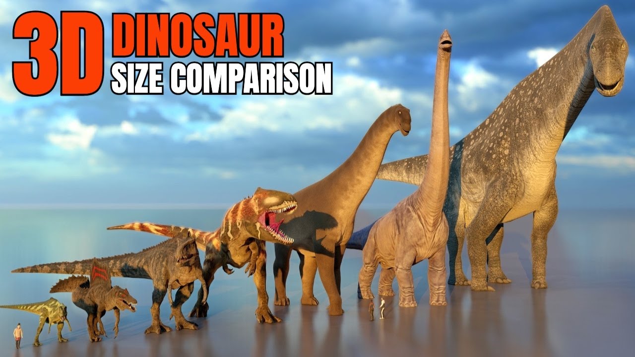 Jurassic Park Dinosaurs 3D Size Comparison: T-Rex vs Spinosaurus