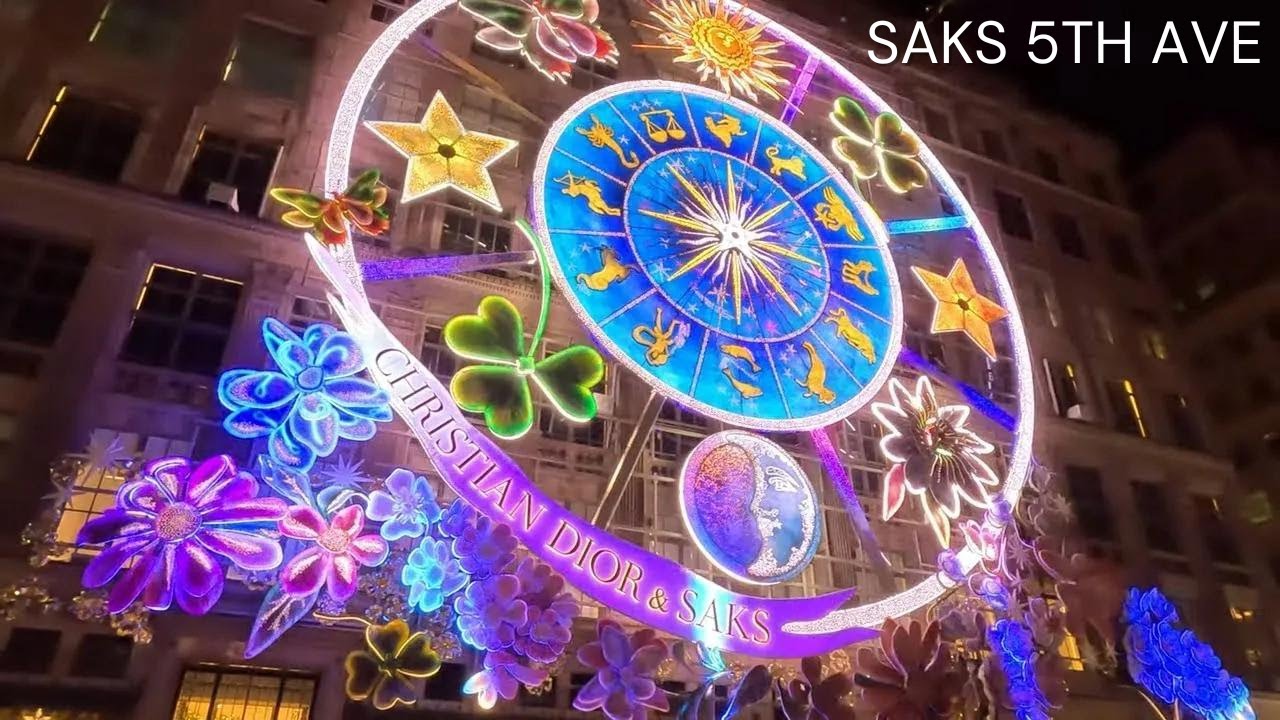 🛍️✨ Saks Fifth Avenue Holiday Light Show & Windows Unveiling 2023 ✨🛍️ ​⁠