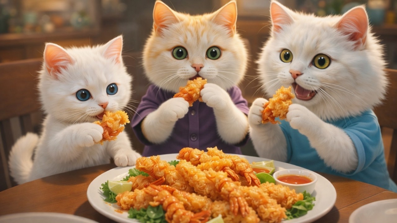 Fried shrimp family