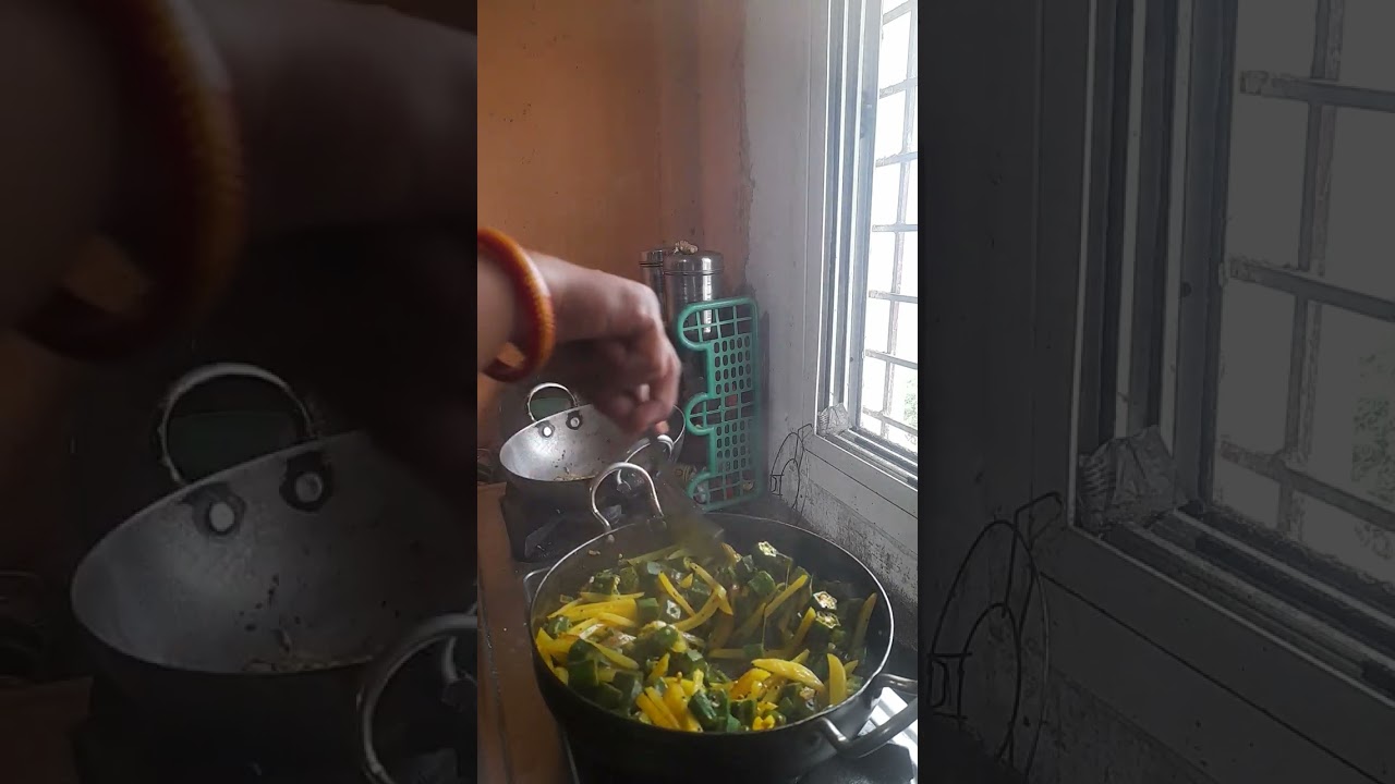 Dinar Mai bani Bina masale ka bhindi aur 😑 😂 😅 Dal 