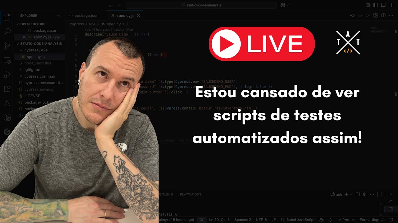 Estou cansado de ver scripts de testes automatizados assim!