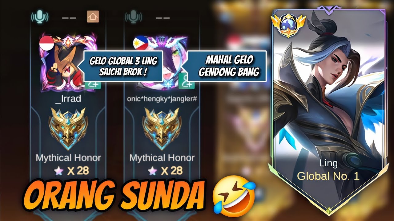 REAKSI PUBLIK RANDOM ON MIC LIAT TOP GLOBAL LING DAN TERNYATA ORANG SUNDA🤣👊 KOCAK BANGET GUYS ! MLBB