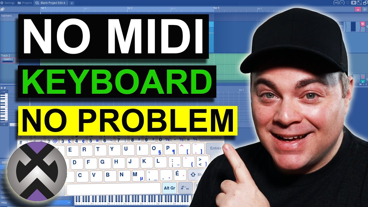 Как использовать клавиатуру компьютера в качестве MIDI-контроллера в обучающем руководстве Trackt...