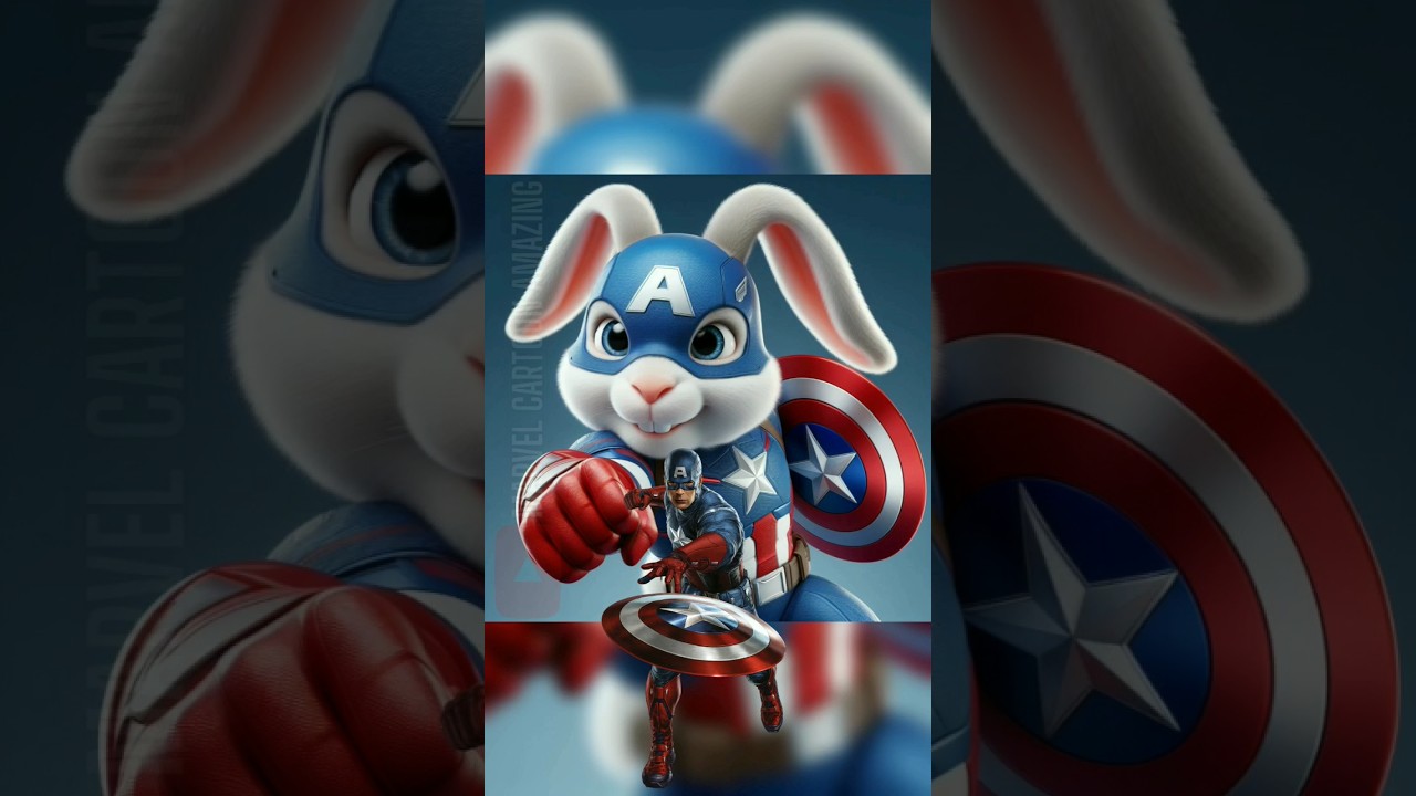 superhero but rabbit 💥 Avengers vs DC - All Marvel characters #marvel #shorts #avengers