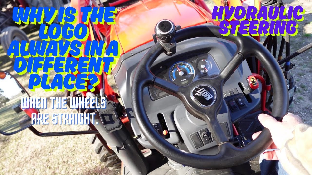 Tractor Hydraulic Steering.  Why is the logo always in a different place.