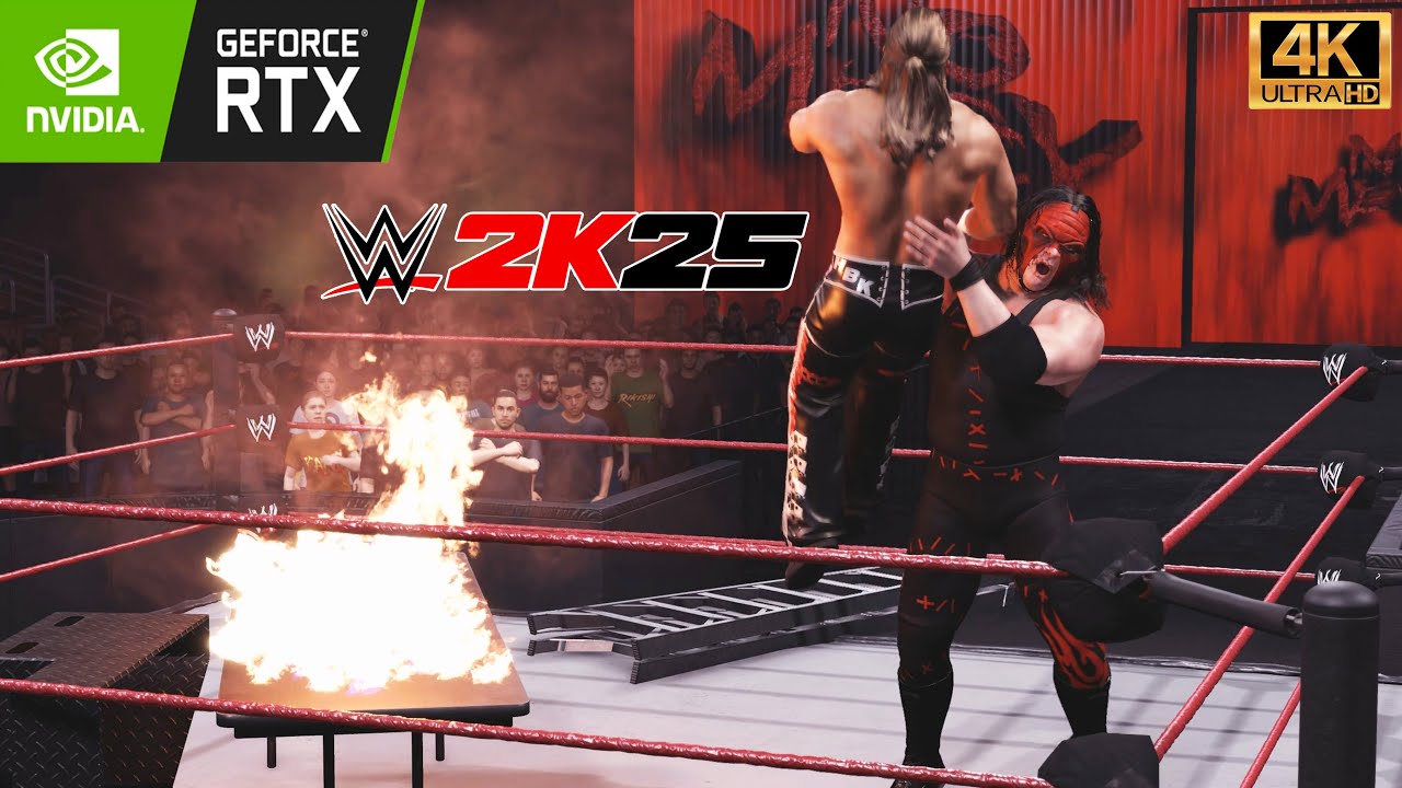 WWE 2K25 - Shawn Michaels vs Kane  - No Rules. No Mercy! Extreme Rules (4K60fps)