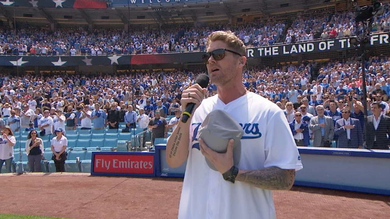 SD@LAD: Brett Young performs the national anthem