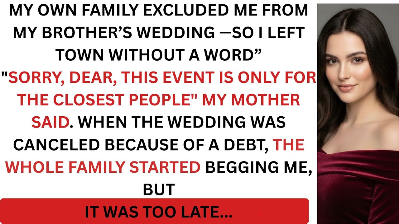 My Own Family Excluded Me from my brother’s wedding —So I Left Town Without a Word”