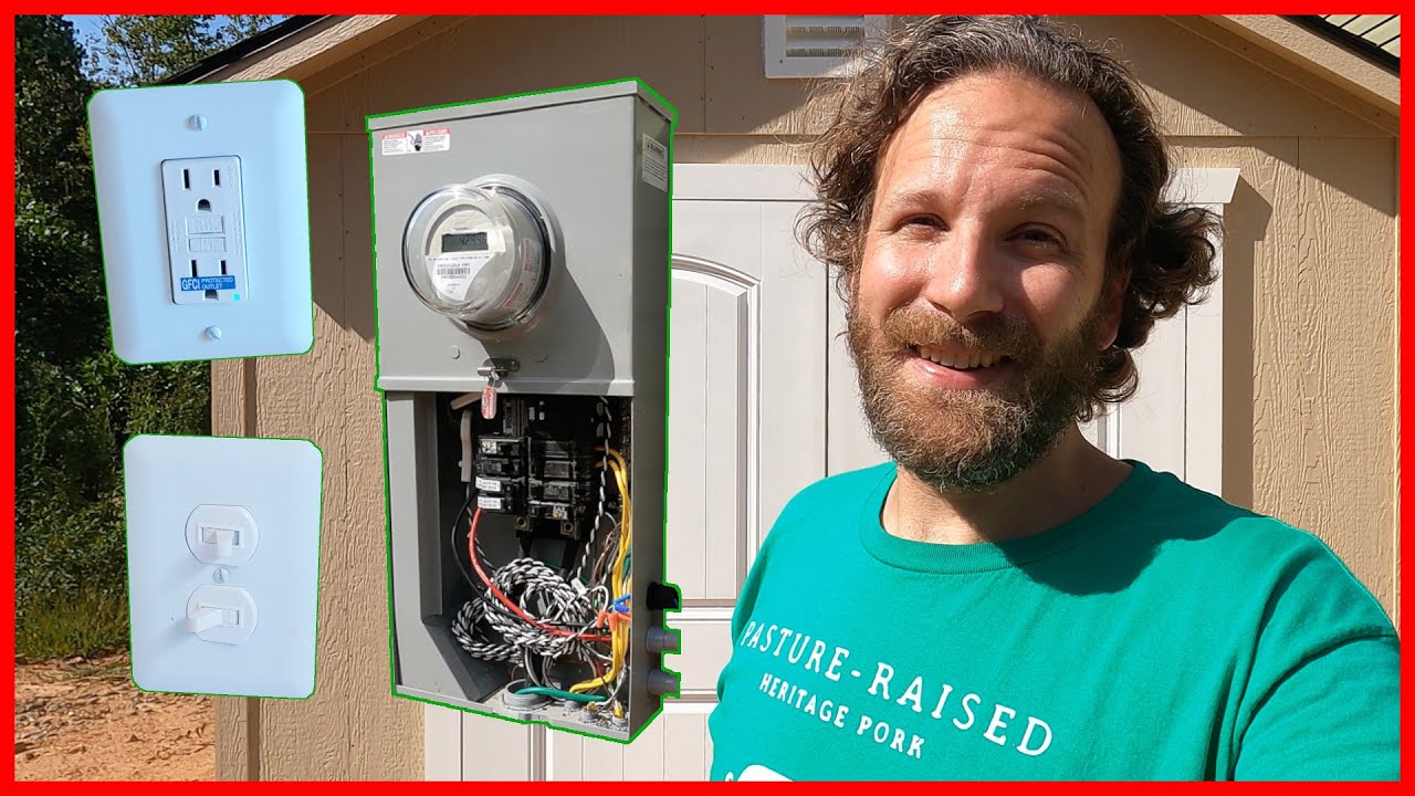 Running Electricity to Shed - Outlets and Lights - Powering Outdoor Storage for Freezers and Fridge