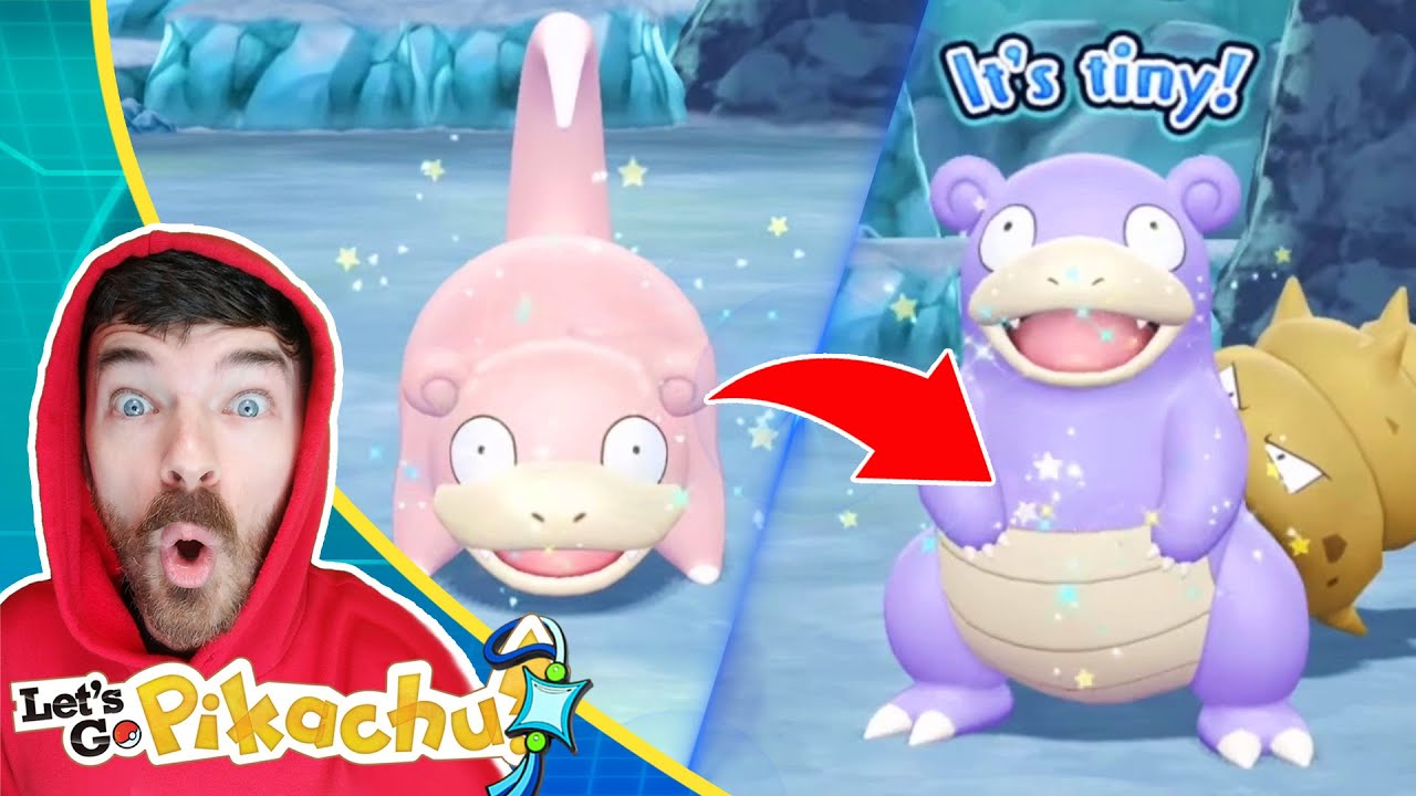 Shiny Slowpoke & Shiny Slowbro Caught Wild | Pokemon Let's Go Pikachu Extreme Shiny Living Dex