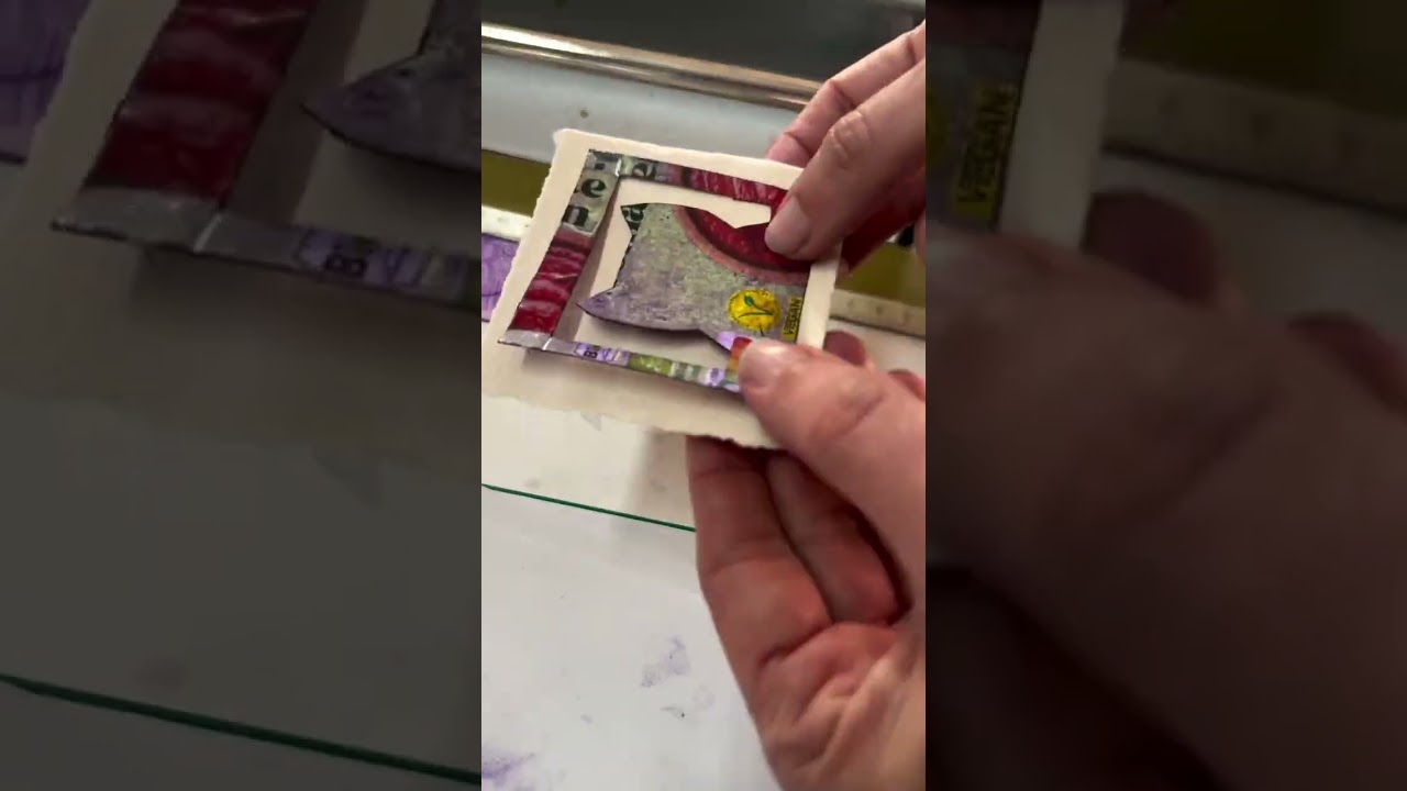 Tetrapak-Radierung mit meinem Katzenmotiv, gedruckt in einer Minute f&uuml;r die Open Print Exchange