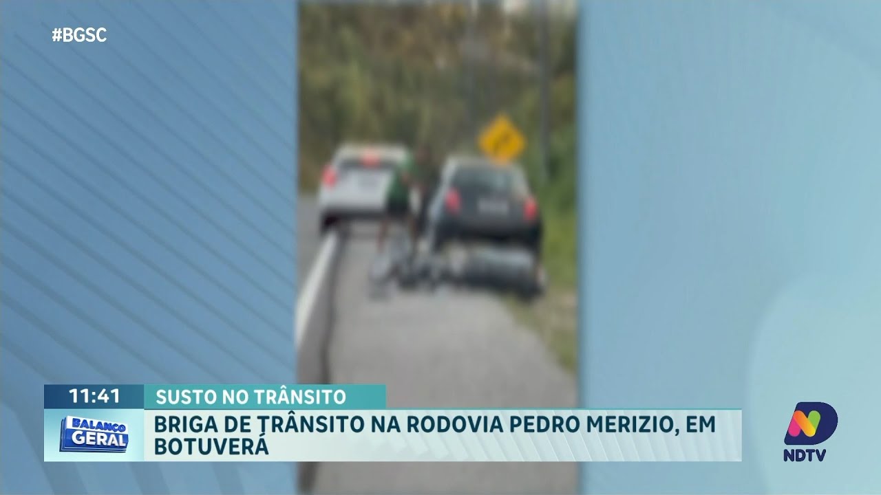 Briga de tr&acirc;nsito na rodovia Pedro Mer&iacute;zio assusta motoristas em Botuver&aacute;