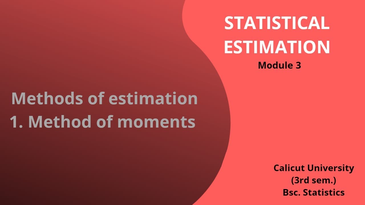 Methods of Estimation: Method of Moments