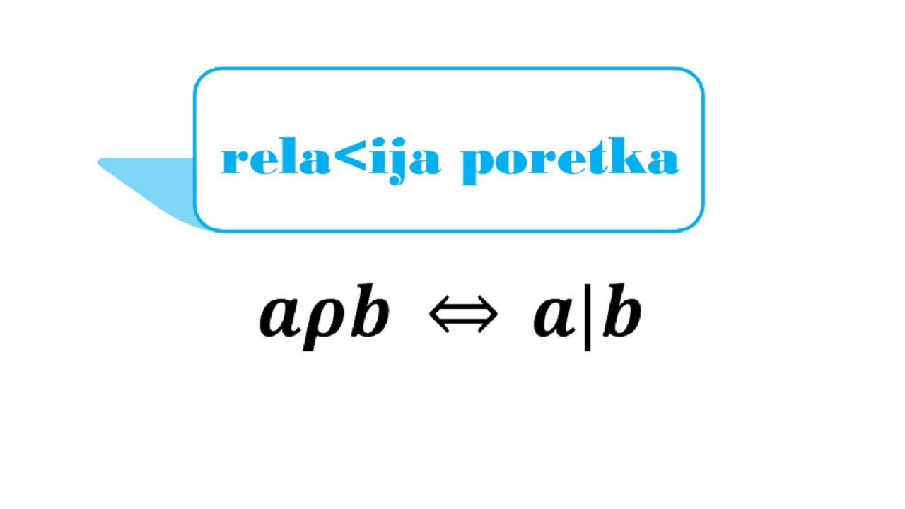 Relacija poretka