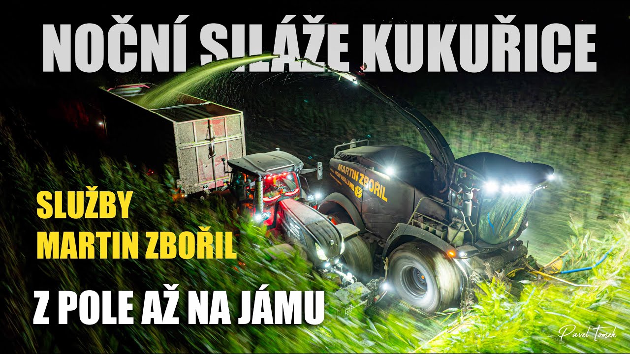 Noční siláže kukuřice | New Holland FR920 | IN Black | Služby Martin Zbořil