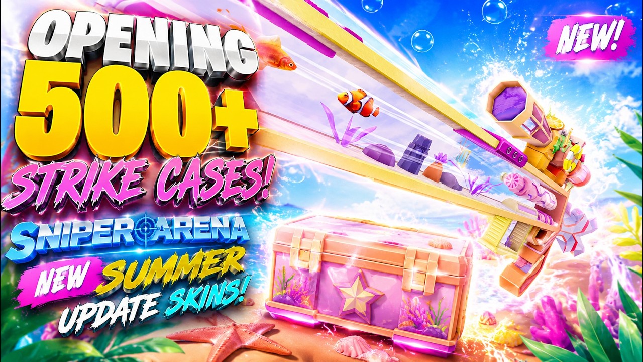 ОТКРЫЛ 500+ СТРАЙК-КЕЙСОВ! 😱 БЕЗУМНОЕ НОВОЕ ЛЕТНЕЕ ОБНОВЛЕНИЕ! | Roblox Sniper Arena