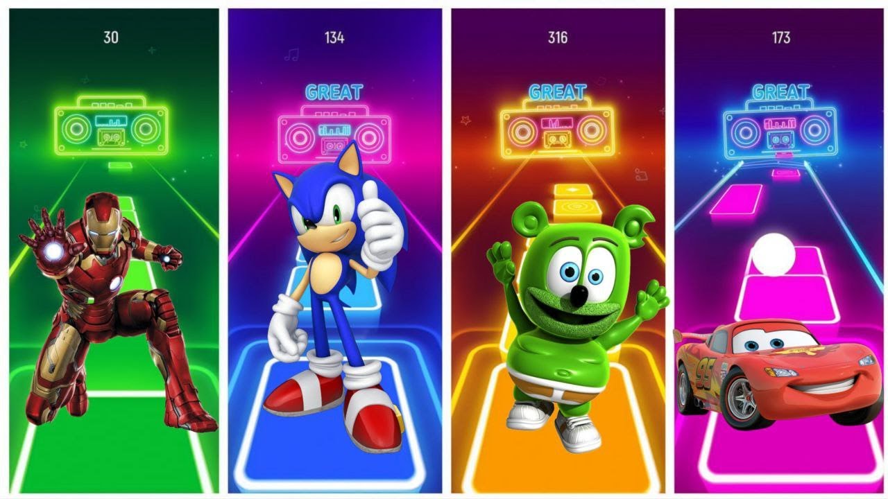 Famous Characters Music Tiles Challenge | Tiles Hop