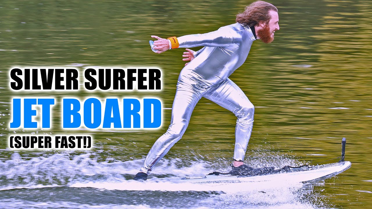 DIY Silver Surfer Surfboard goes SUPER FAST!