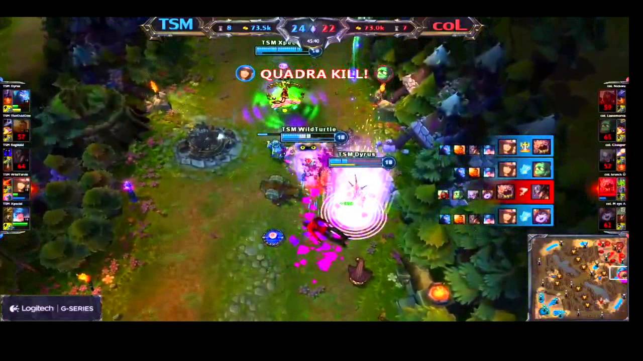 LCS NA - TSM WildTurtle Caitlyn Penta Kill