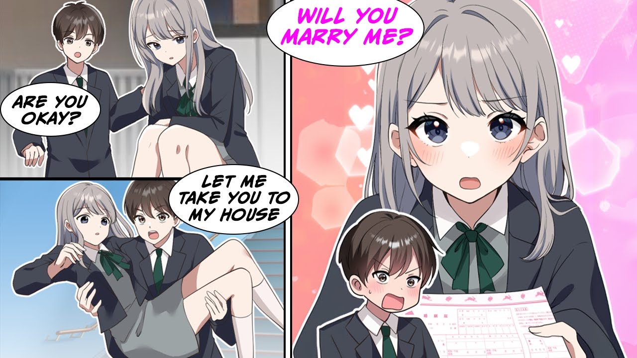 [Manga Dub] I carried the pretty girl to my house because she was having a stomach ache... Then...