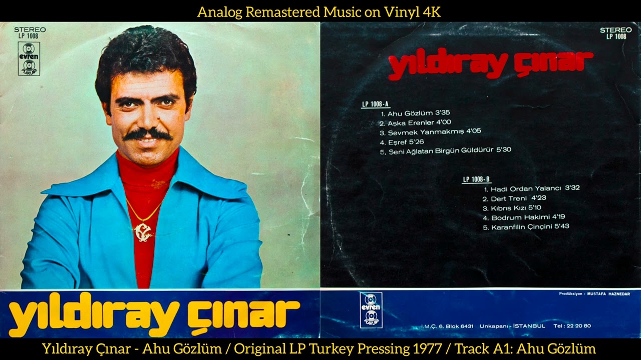 Yıldıray Çınar - Ahu Gözlüm (Original LP Song Analog Remastered 1977) 4K
