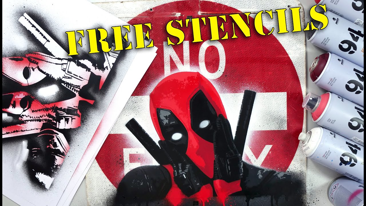Deadpool Multi Layer Stencil Art