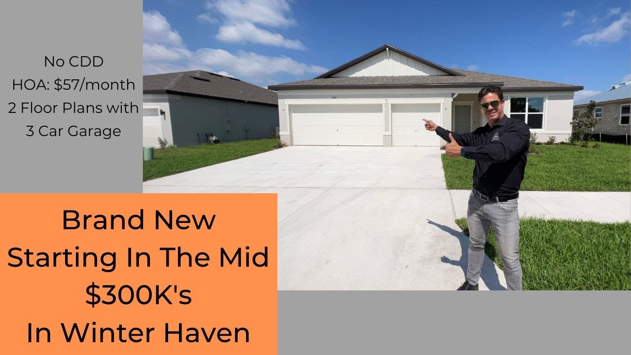 New Homes With Three-car Garages In Winter Haven!