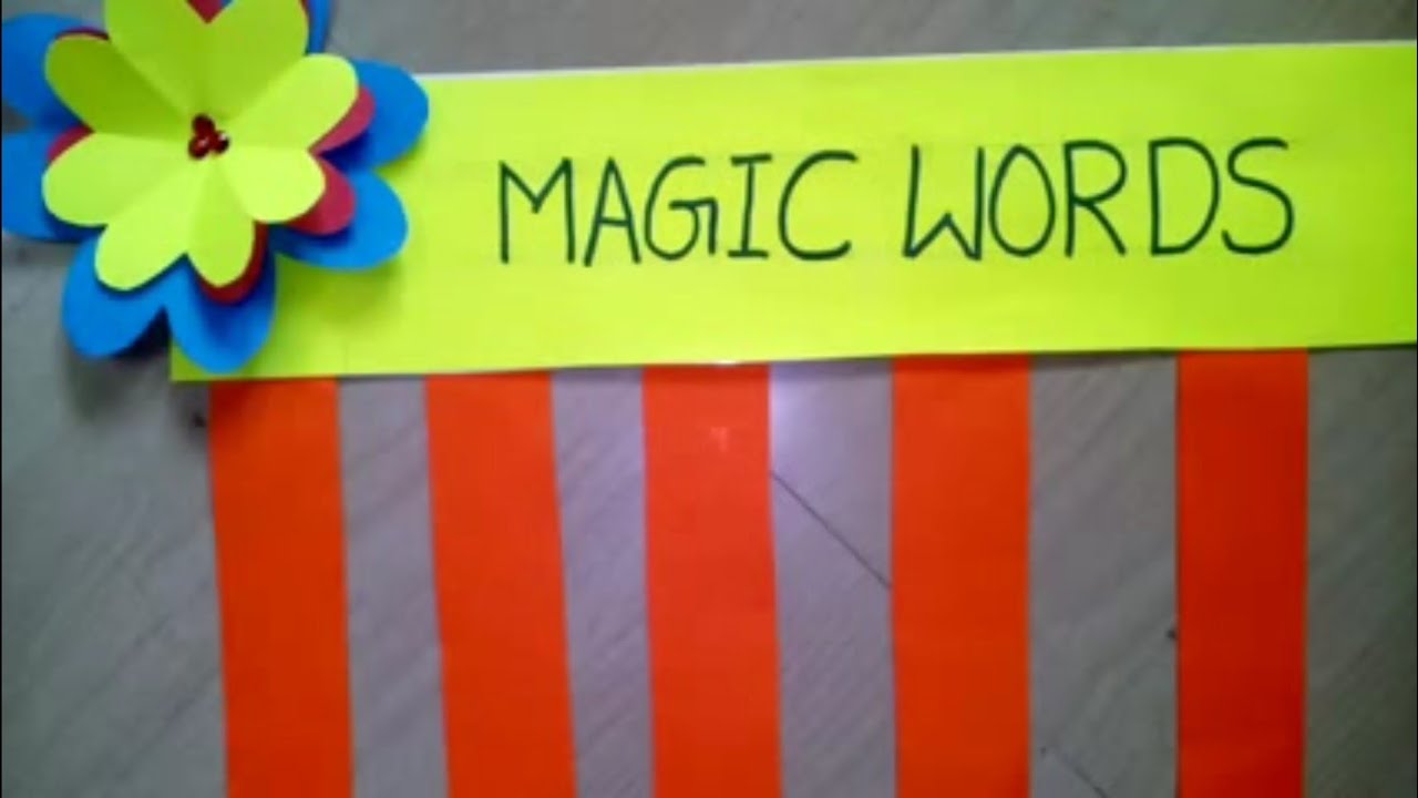 Magic words for LKG kids,easy English TLM,TLM,easy TLM,easy TLM making,English TLM,English easy TLM